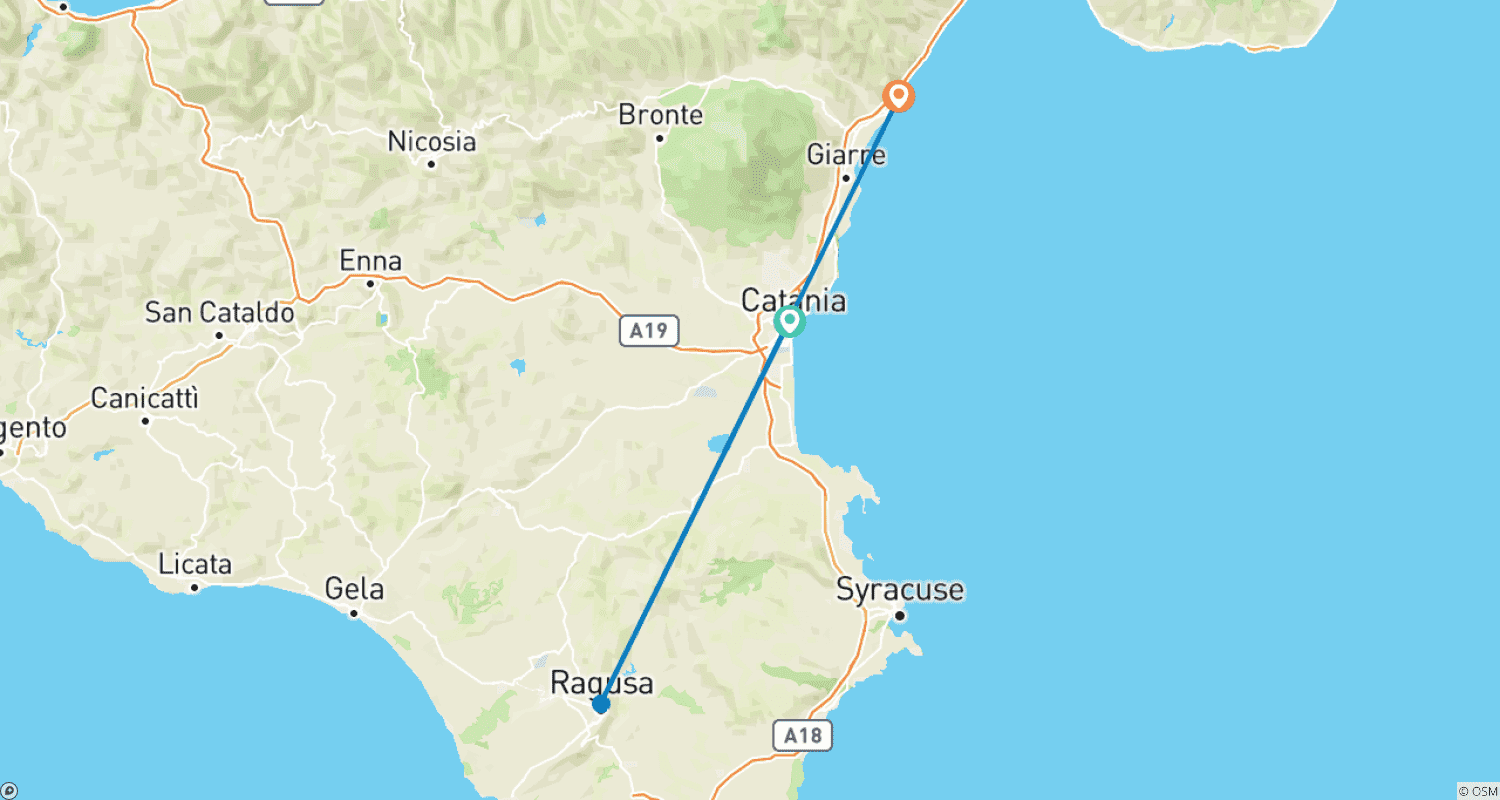 Mapa do percurso de Bicicleta e Vinho