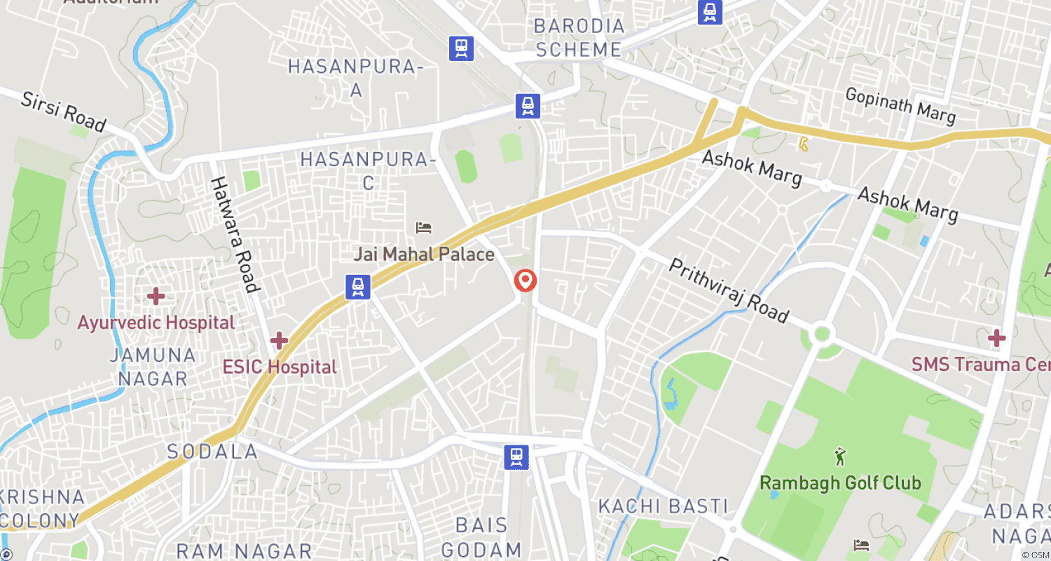 Mapa do percurso de Excursão de 6 Dias ao Triângulo Dourado com Ranthambore, Delhi, Agra e Jaipur