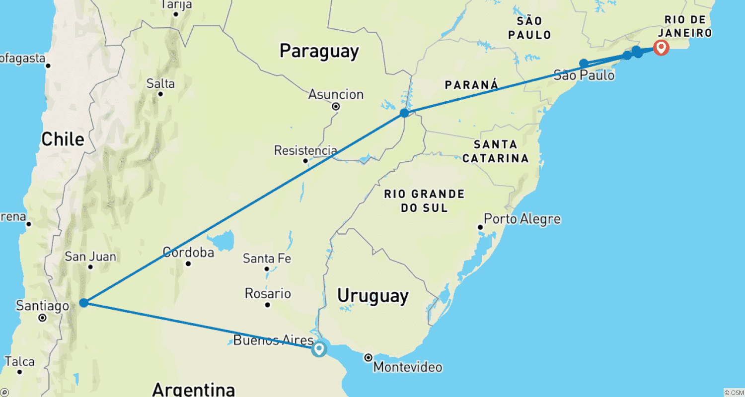 Mapa trasy: Buenos Aires do Rio (Nowość)