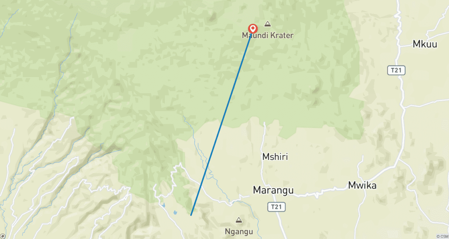 خريطة مسار Mount Kilimanjaro Day Trip Marangu Route