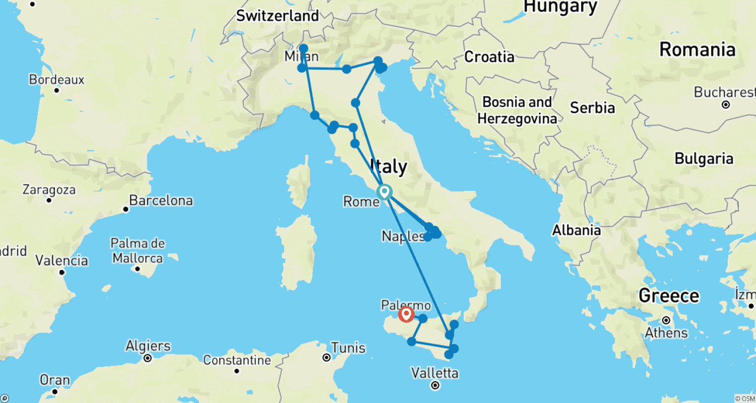 Mapa do percurso de Ultimate Italy (Age 27-35)