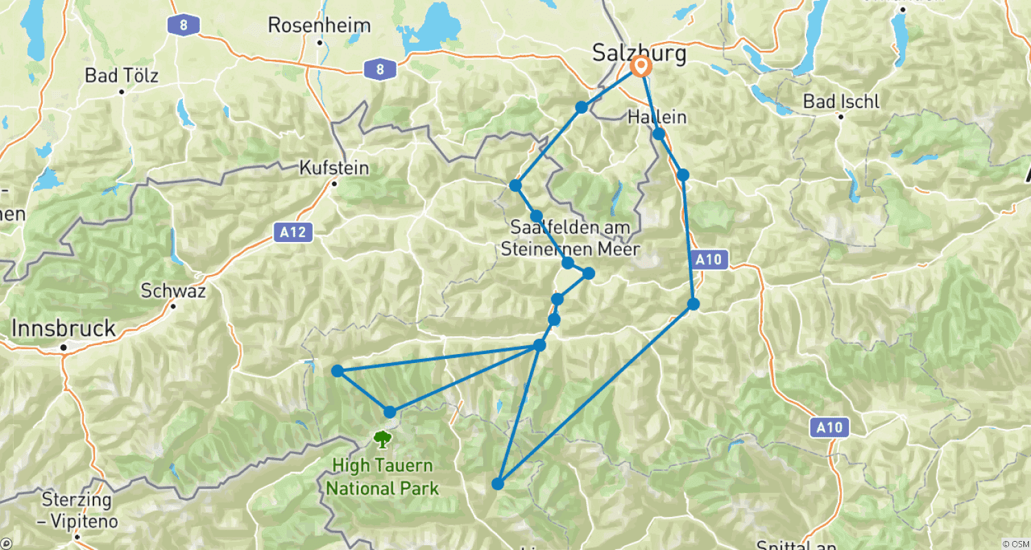 Mapa trasy: Tauernrunde