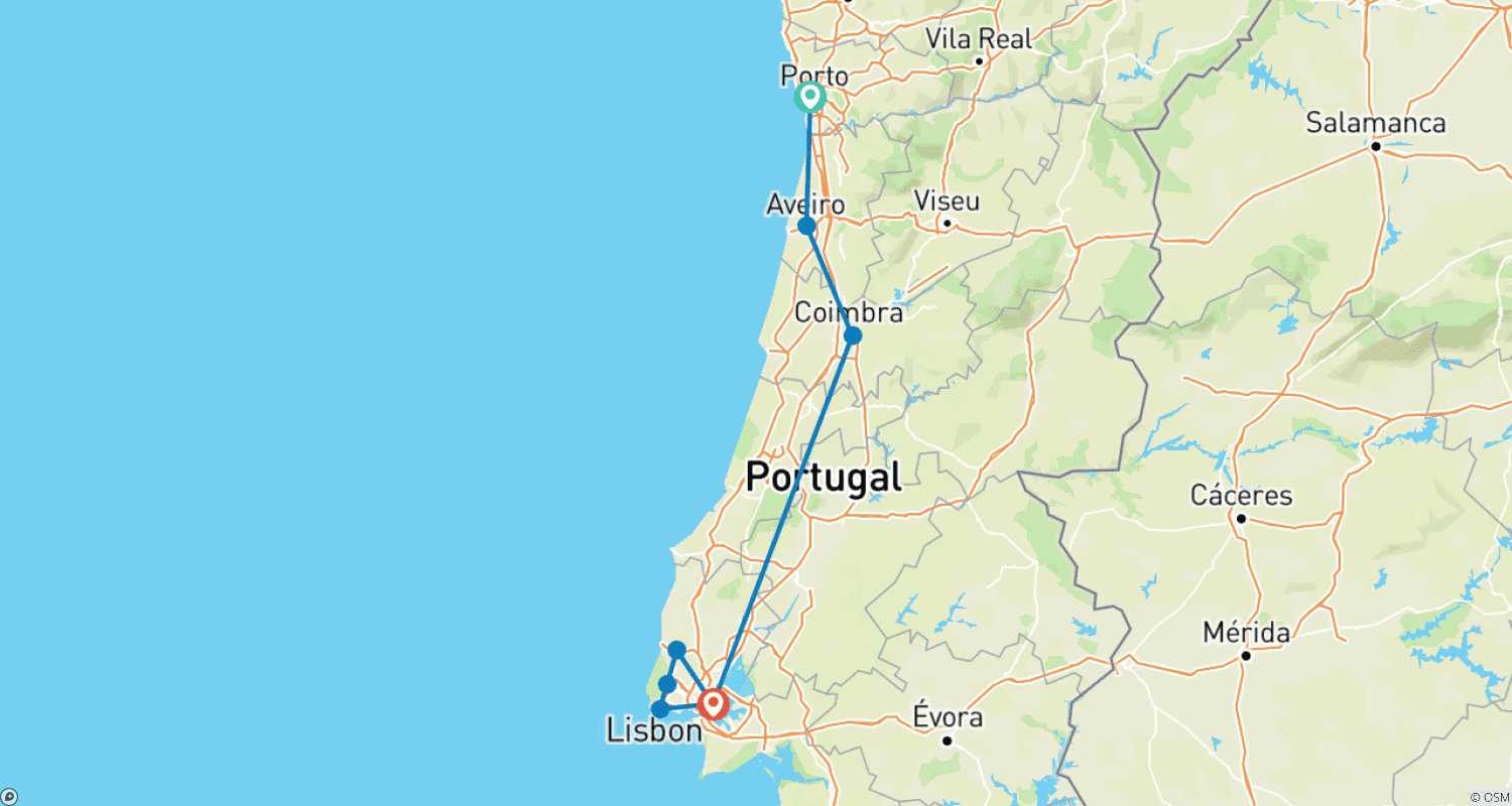 Mapa trasy: Smak Portugalii
