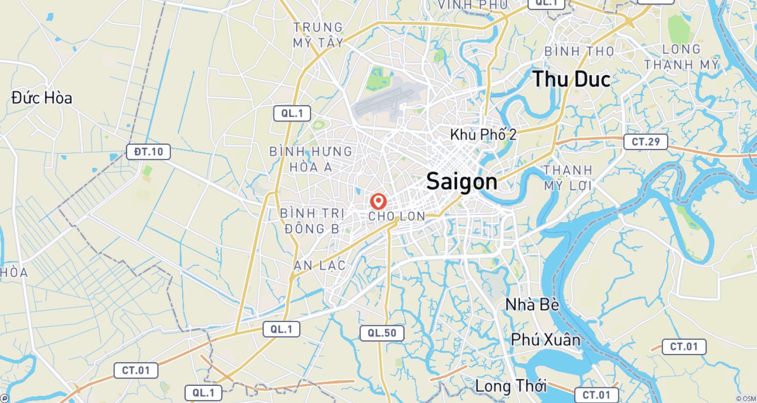 Mapa trasy: Wycieczka jednodniowa: tunele Cu Chi + Delta Mekongu