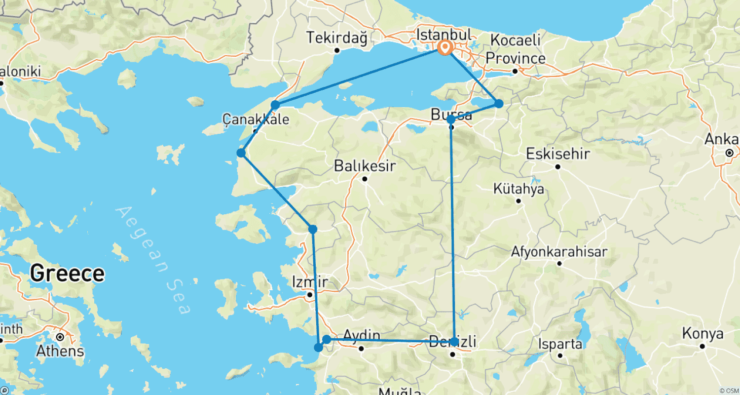 Turkish Escapeのルートマップ
