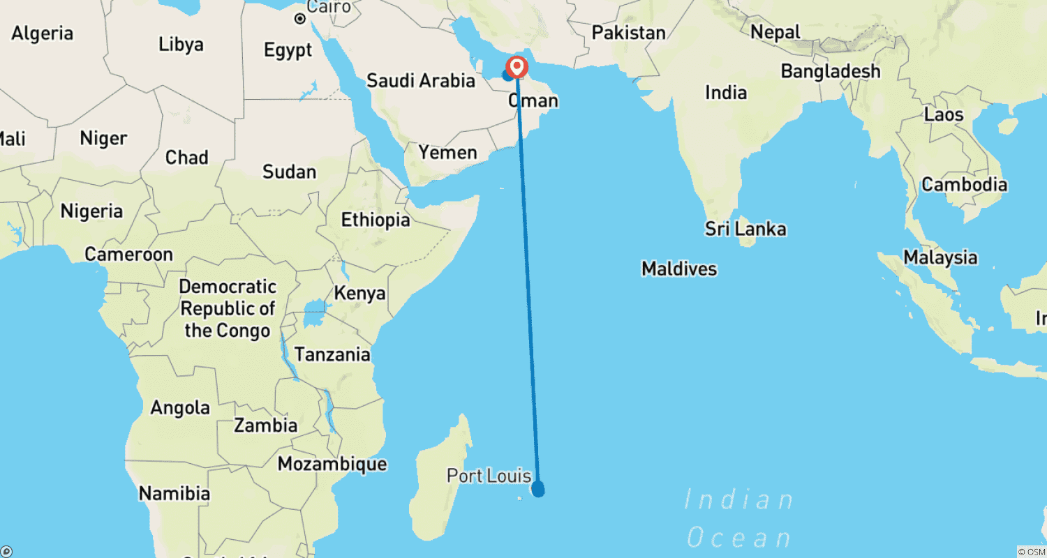 خريطة مسار Dubai Trip and Bathing in Mauritius