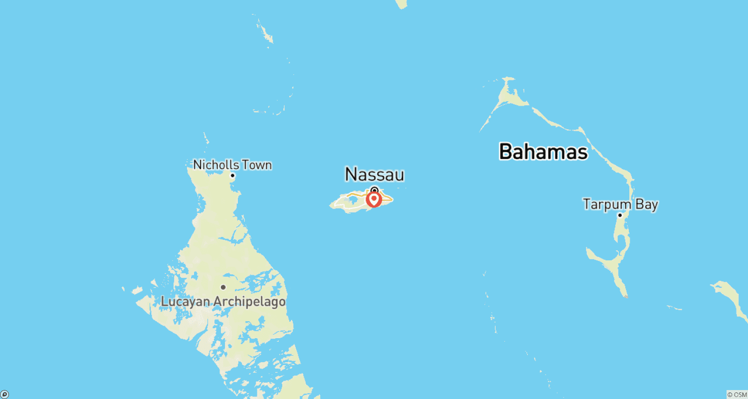 Mapa do percurso de Tour Clássico nas Bahamas 5 Dias/ 4 Noites