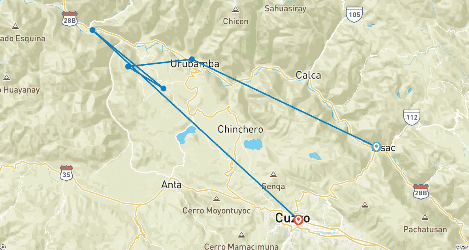 Mapa trasy: Super Święta Dolina z Maras Moray