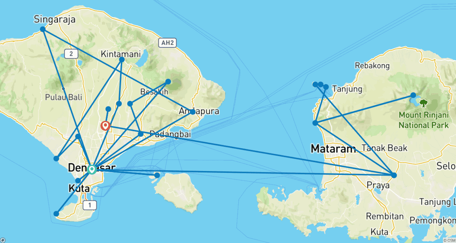 Mapa trasy: Bali Dream Trip