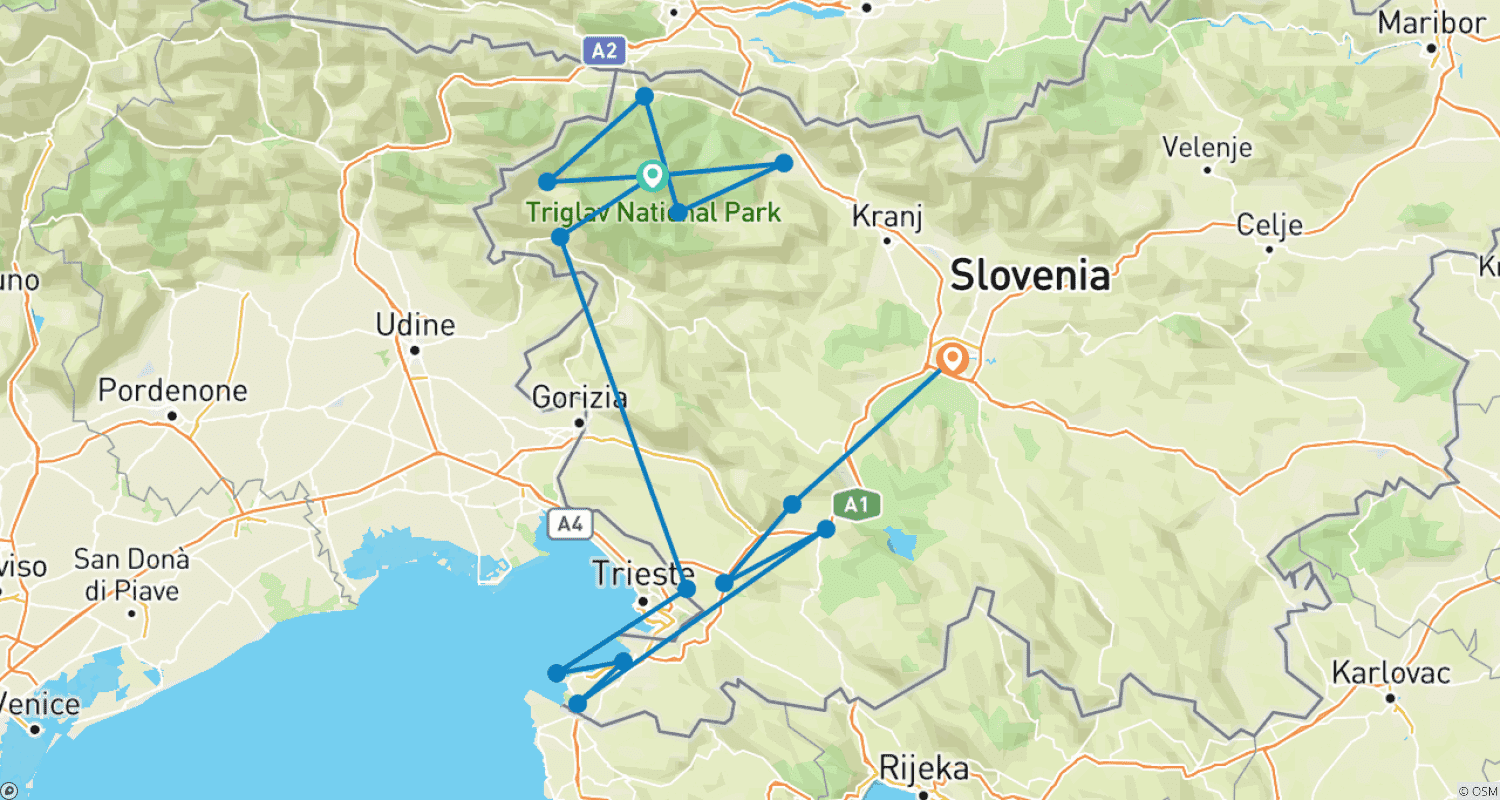 Mapa do percurso de DOS ALPES AO MAR - Estadia feliz