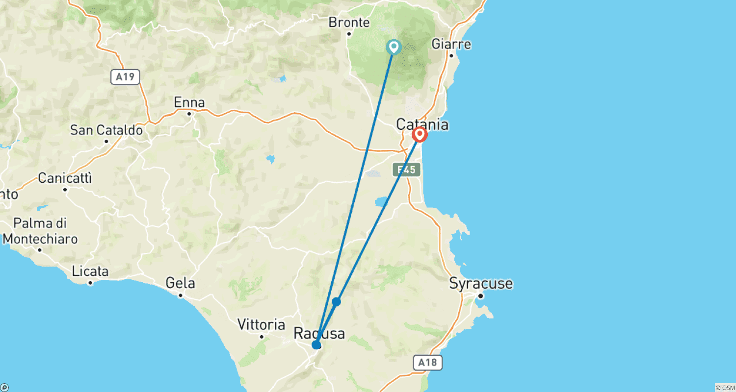 Mapa do percurso de Aventuras Femininas