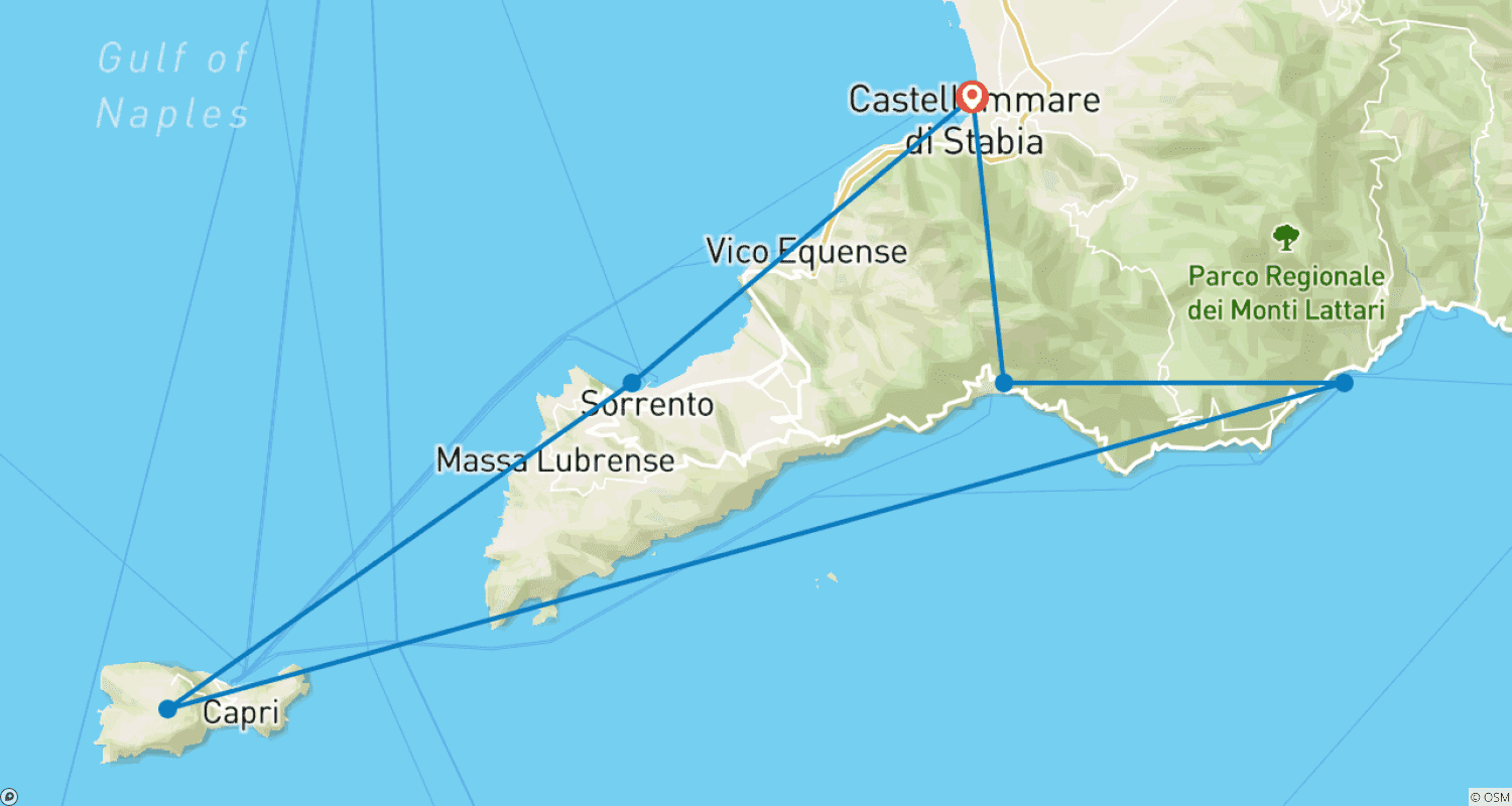 Mapa trasy: Rejs katamaranem: Capri i Wybrzeże Amalfi