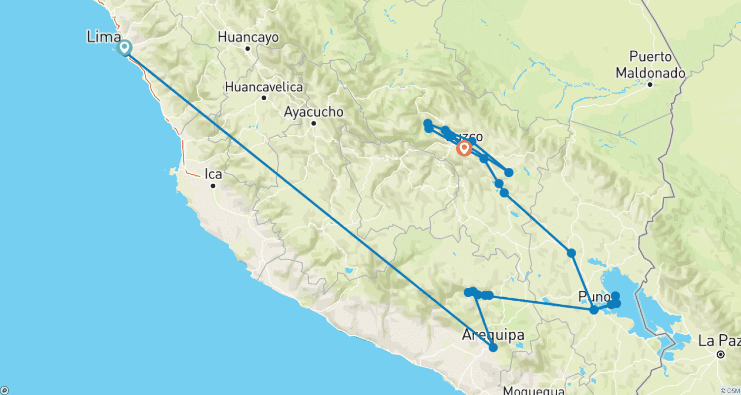 Mapa trasy: Peru: Fokus