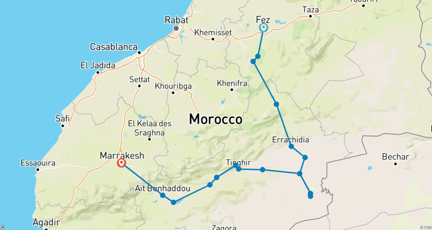 خريطة مسار Caravanserai Dreams: A 4-Day Desert Adventure