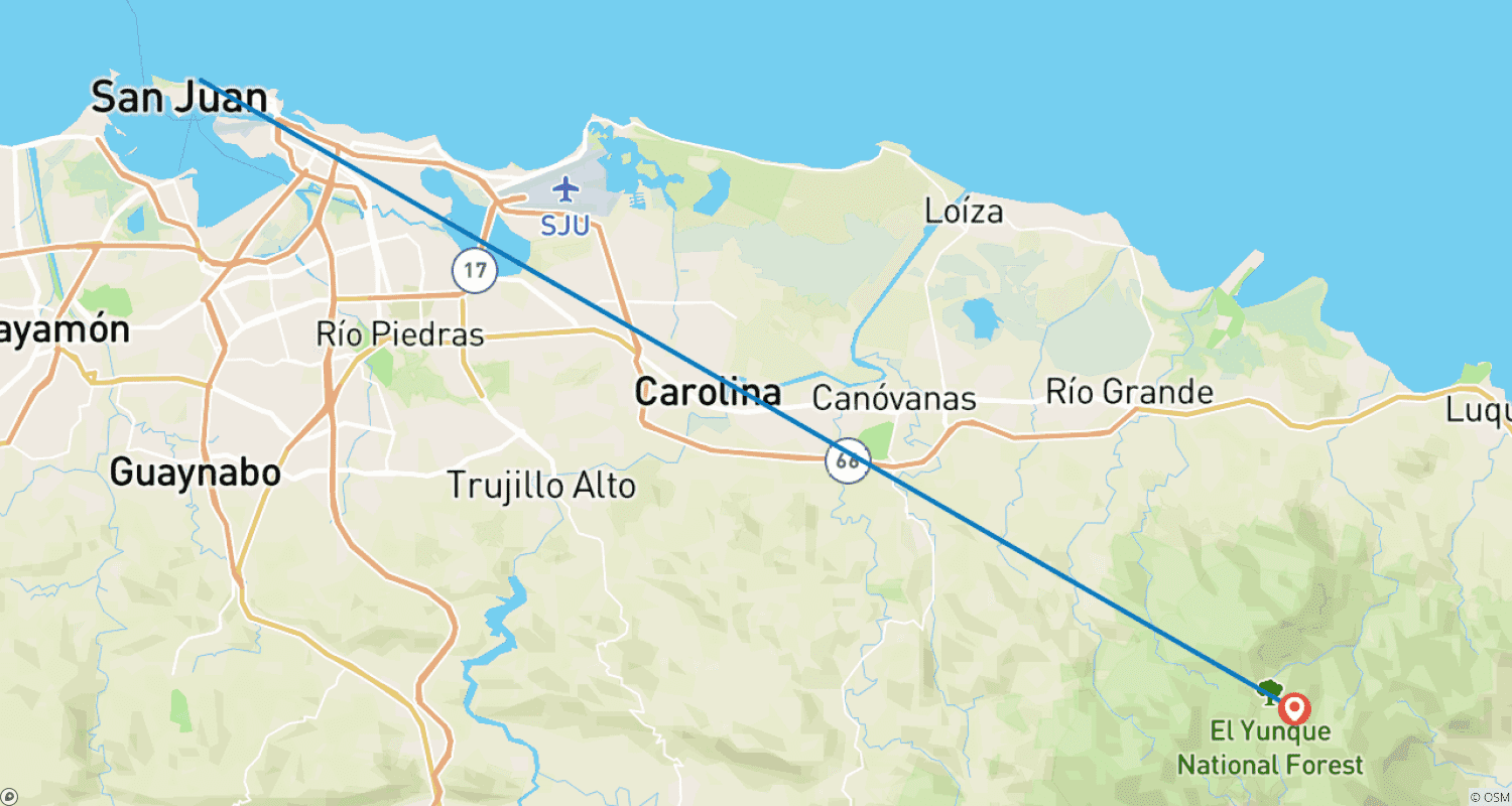 Mapa trasy: Puerto Rico Experience 4Days/3Nights