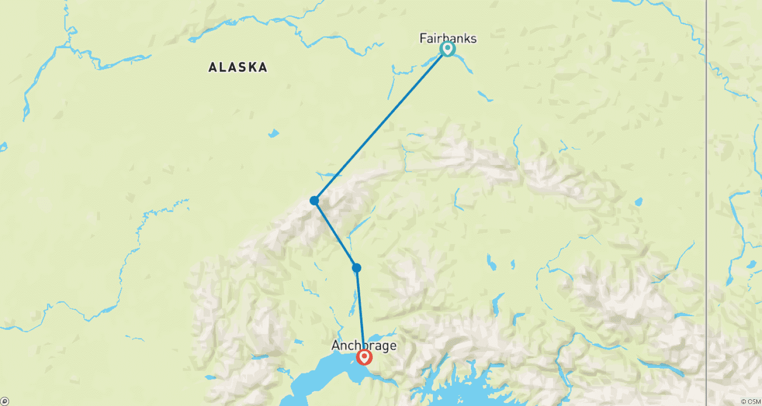 Mapa trasy: Eksplorator Alaski