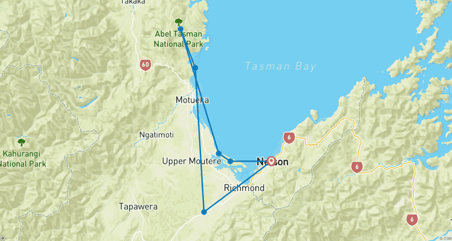 Tour de Great Taste Trail NZ - セルフガイドのルートマップ