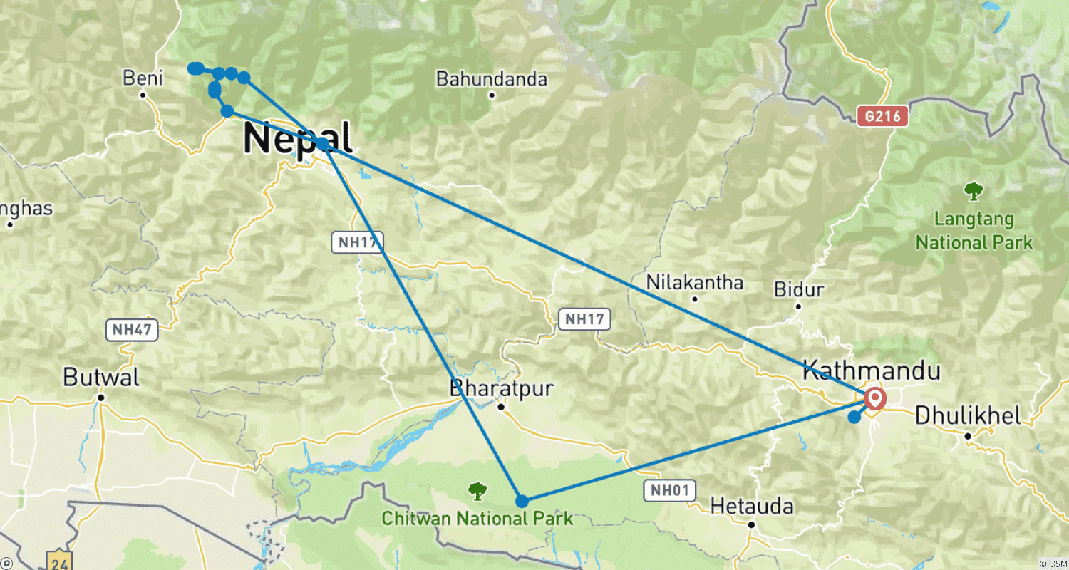 Mapa trasy: Nepal: Women's Expedition