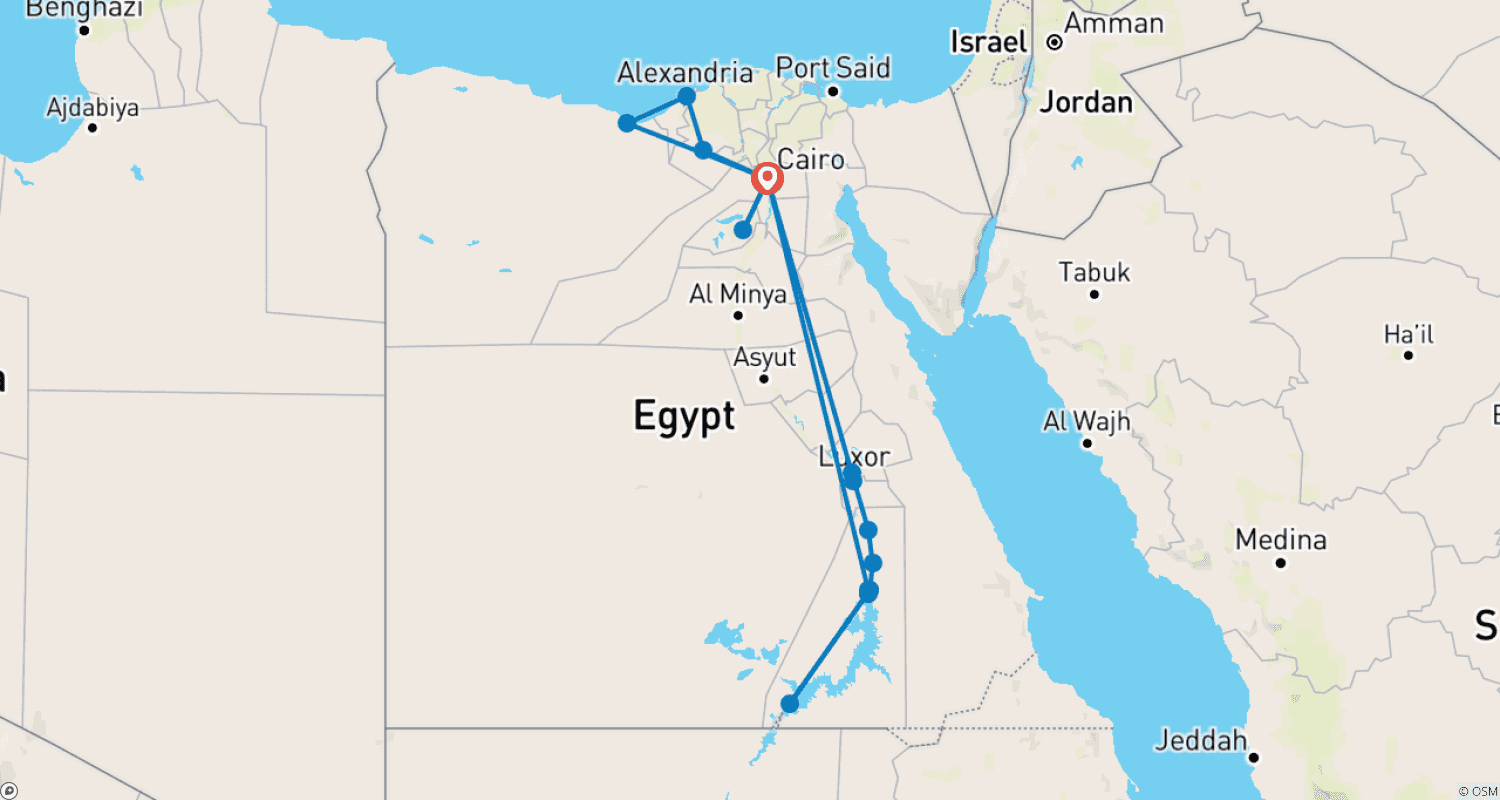 خريطة مسار مصر الفاخرة بتفاصيل عميقة