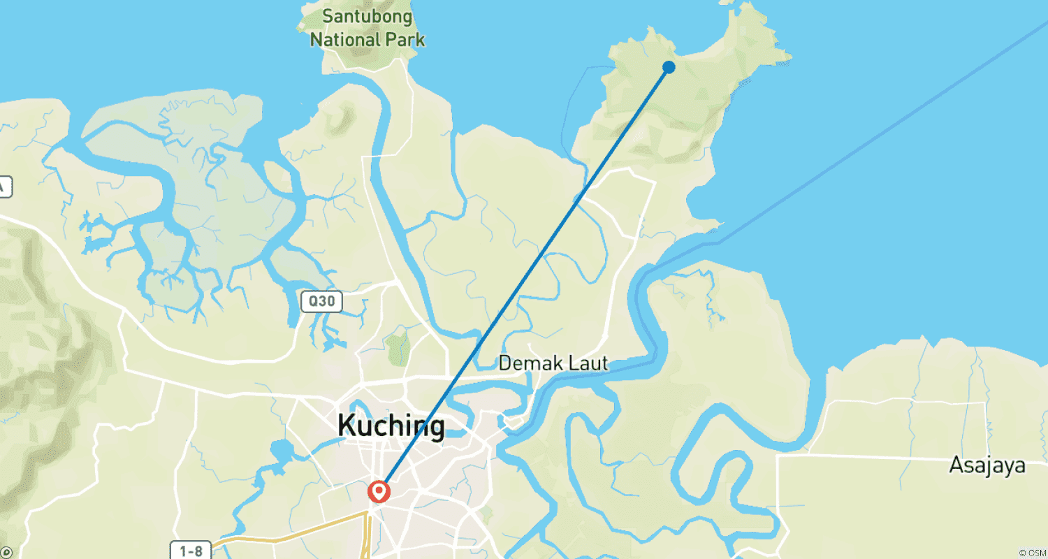 خريطة مسار Sarawak Secrets with Santubong Mangrove Cruise