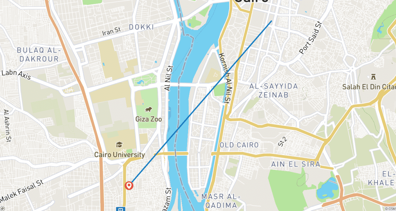 خريطة مسار أهرامات الجيزة • أبو الهول • المتحف المصري الكبير — أصداء أقدم ملوك مصر