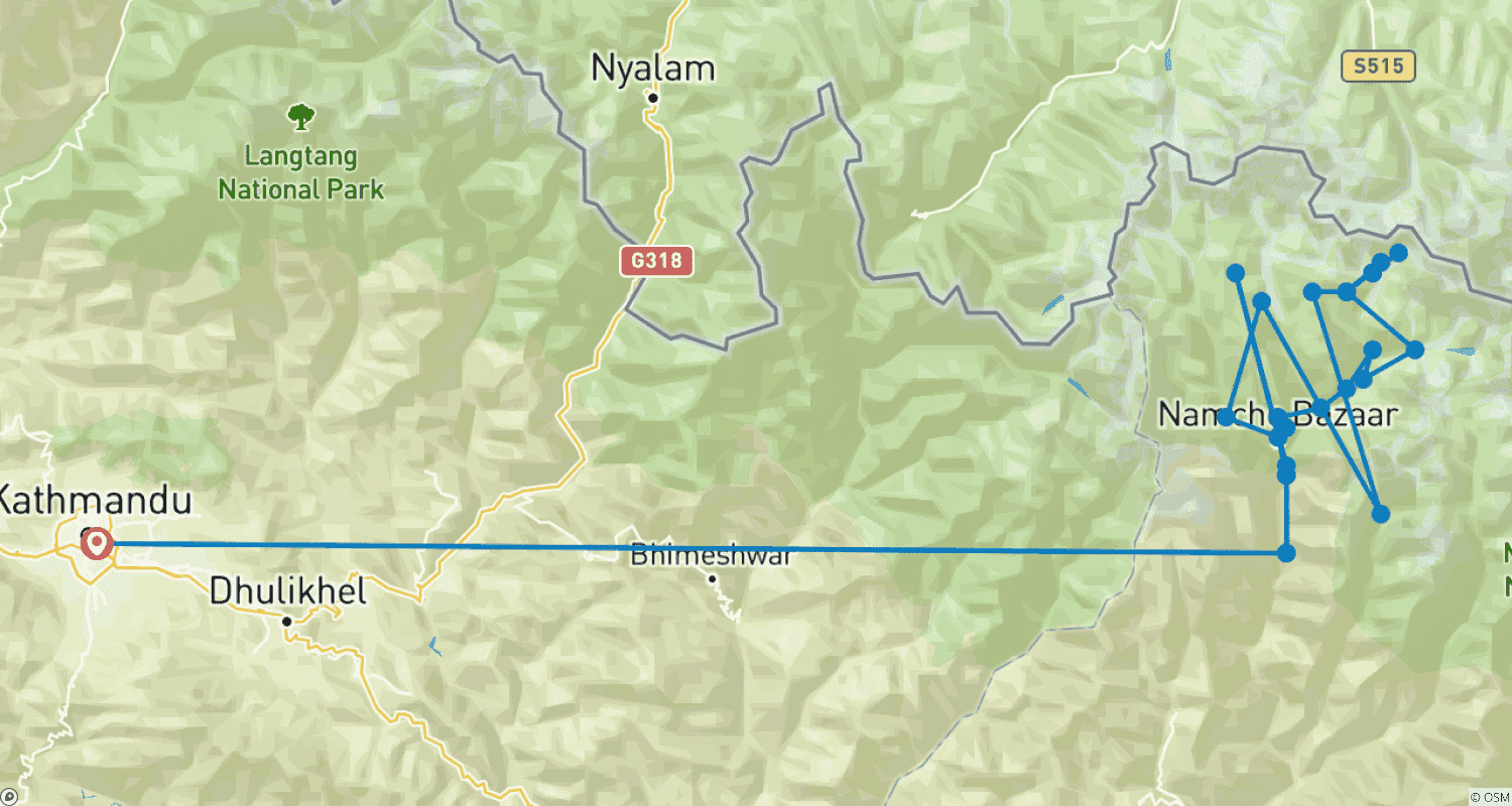 Mapa trasy: Trek Trzech Wysokich Przełęczy