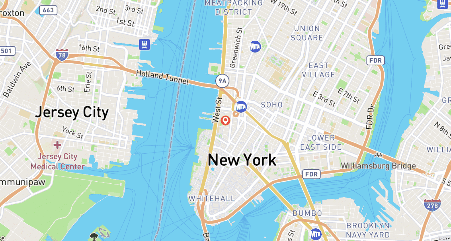 Mapa do percurso de Boston, Cambridge e Harvard - 1 Dia
