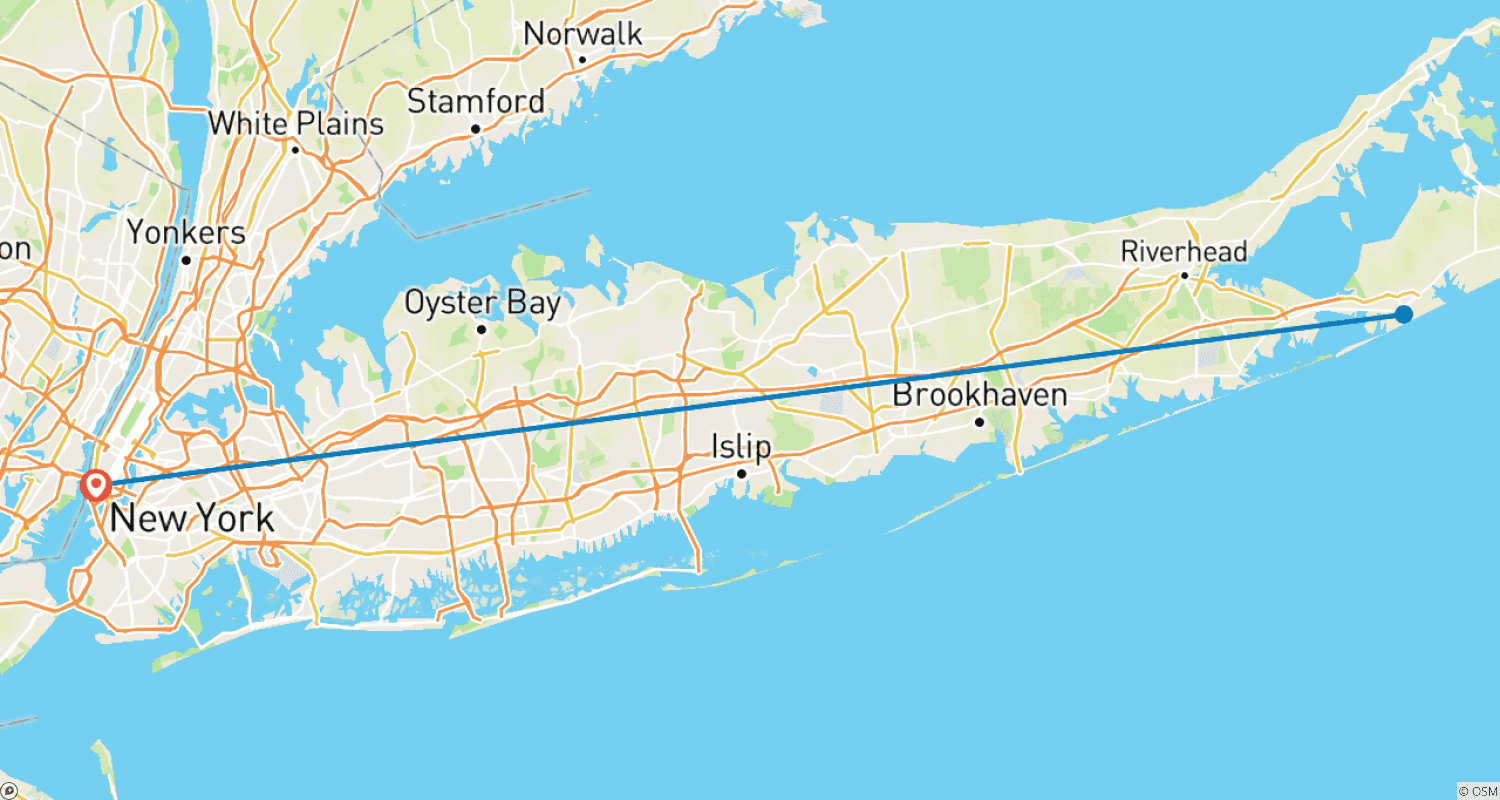 Southampton, Sag Harbor、アウトレットショッピング - 1日のルートマップ
