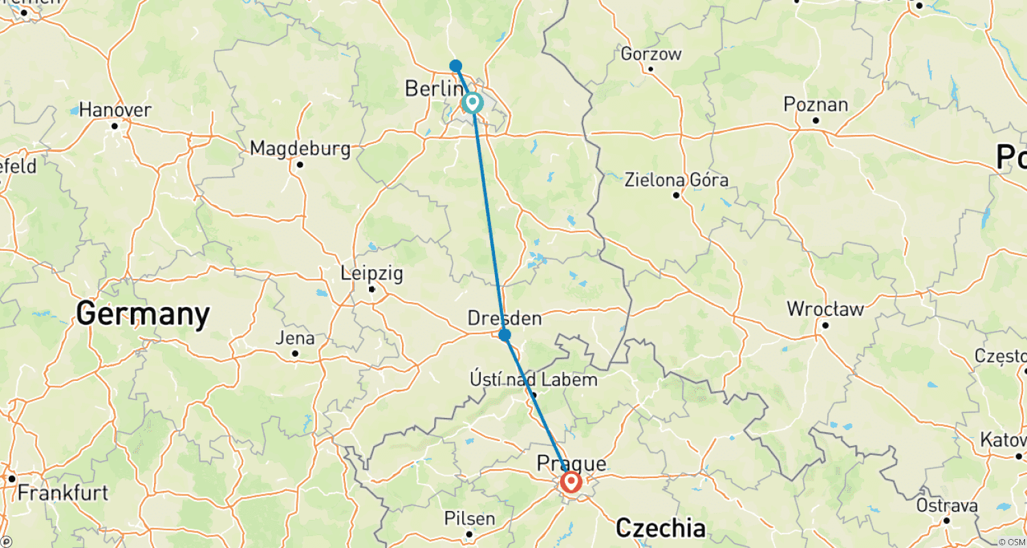 Mapa trasy: Germany and Czech in 8 days