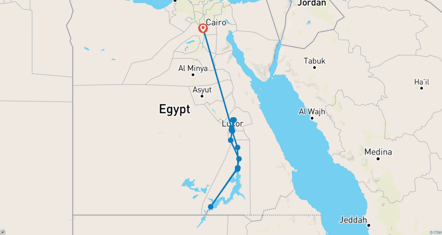 خريطة مسار أسرار مصر والنيل 2026