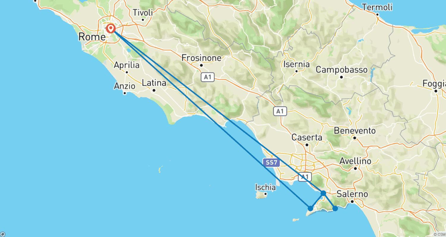 خريطة مسار Magical Amalfi Coast - 3 Days