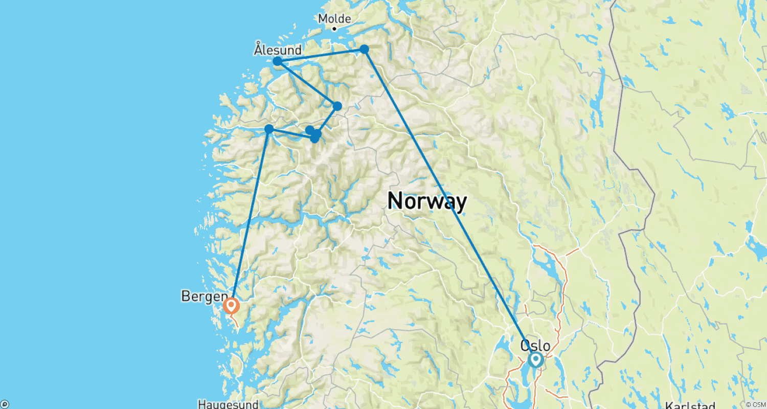 Mapa trasy: Smaki Norwegii
