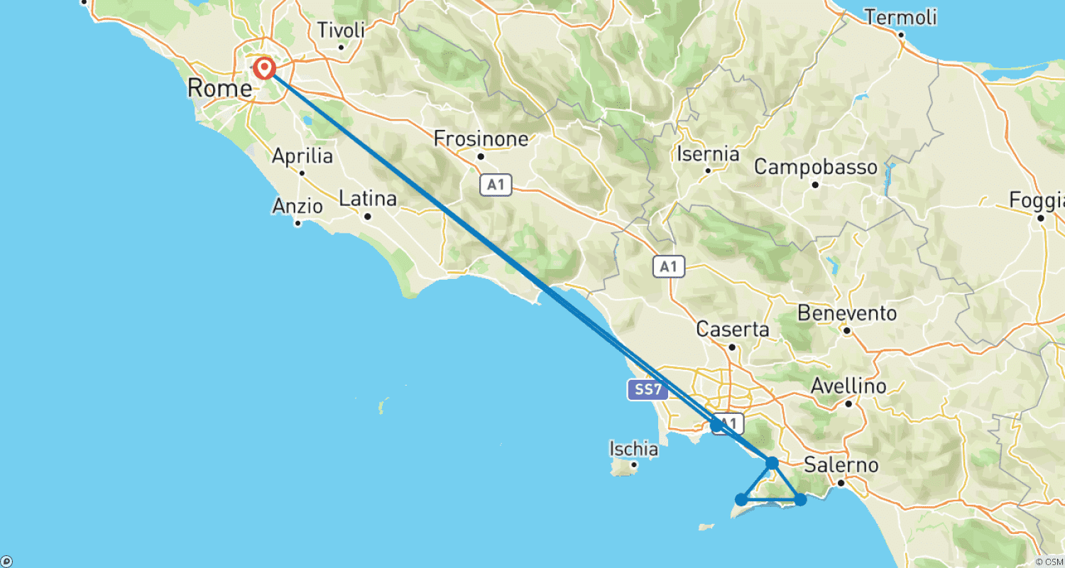 Mapa trasy: Italy Beautiful Coast - 5 Days