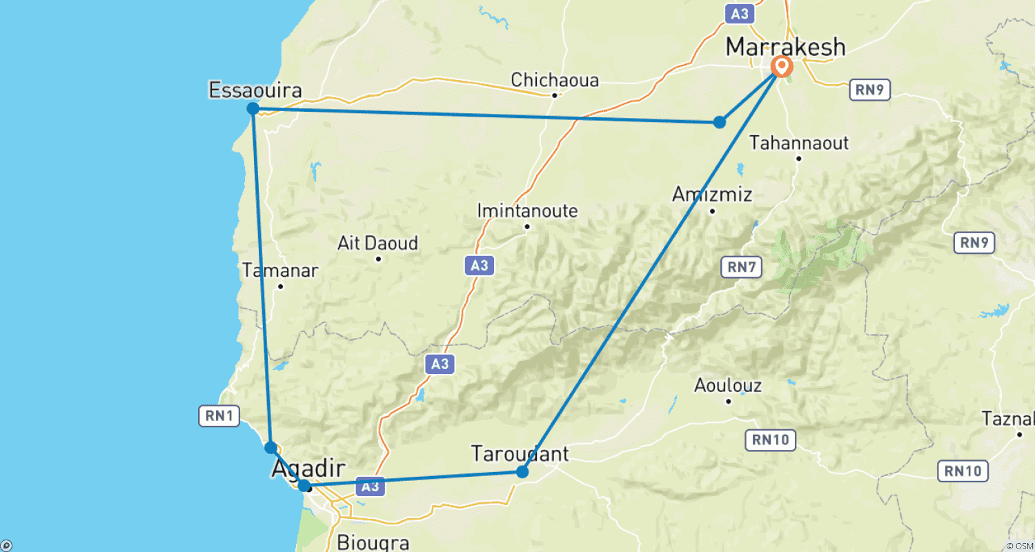 خريطة مسار المغرب السريع