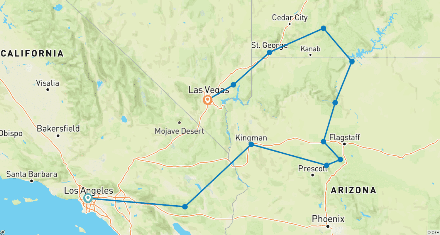 Mapa trasy: Western Triangle