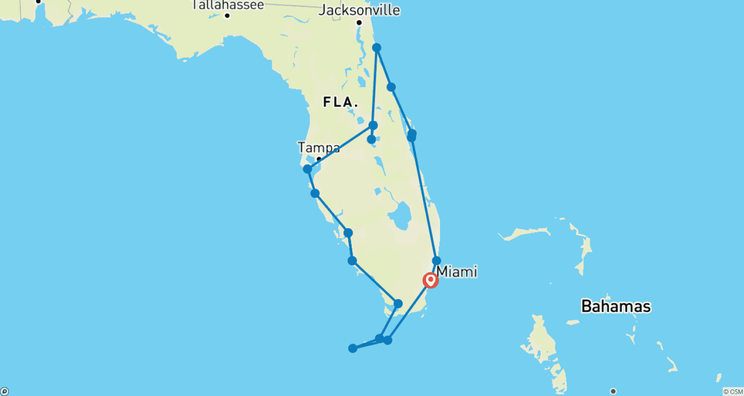 Mapa trasy: Florida Intensive