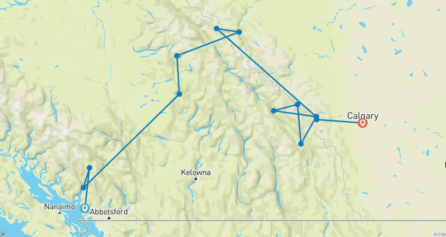 Mapa trasy: Western Wonders