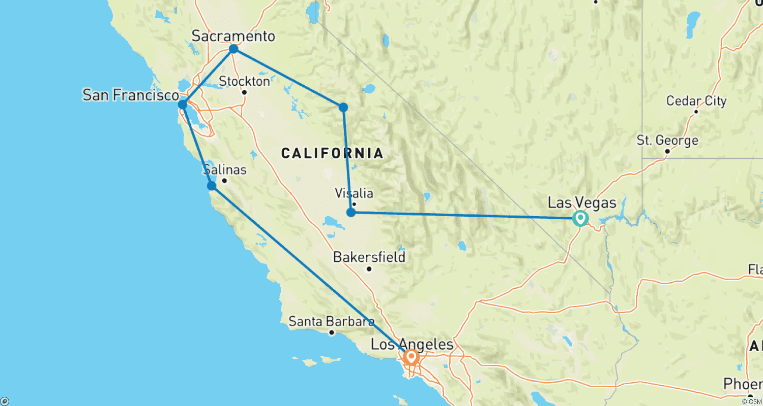 Mapa do percurso de Experiência Ocidental