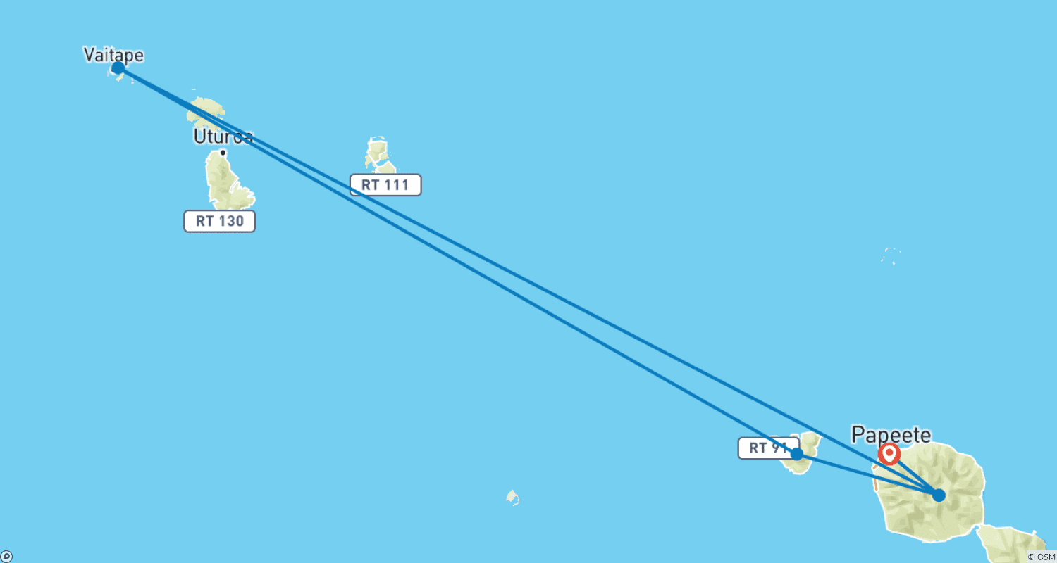Mapa trasy: Get to know Tahiti & its islands