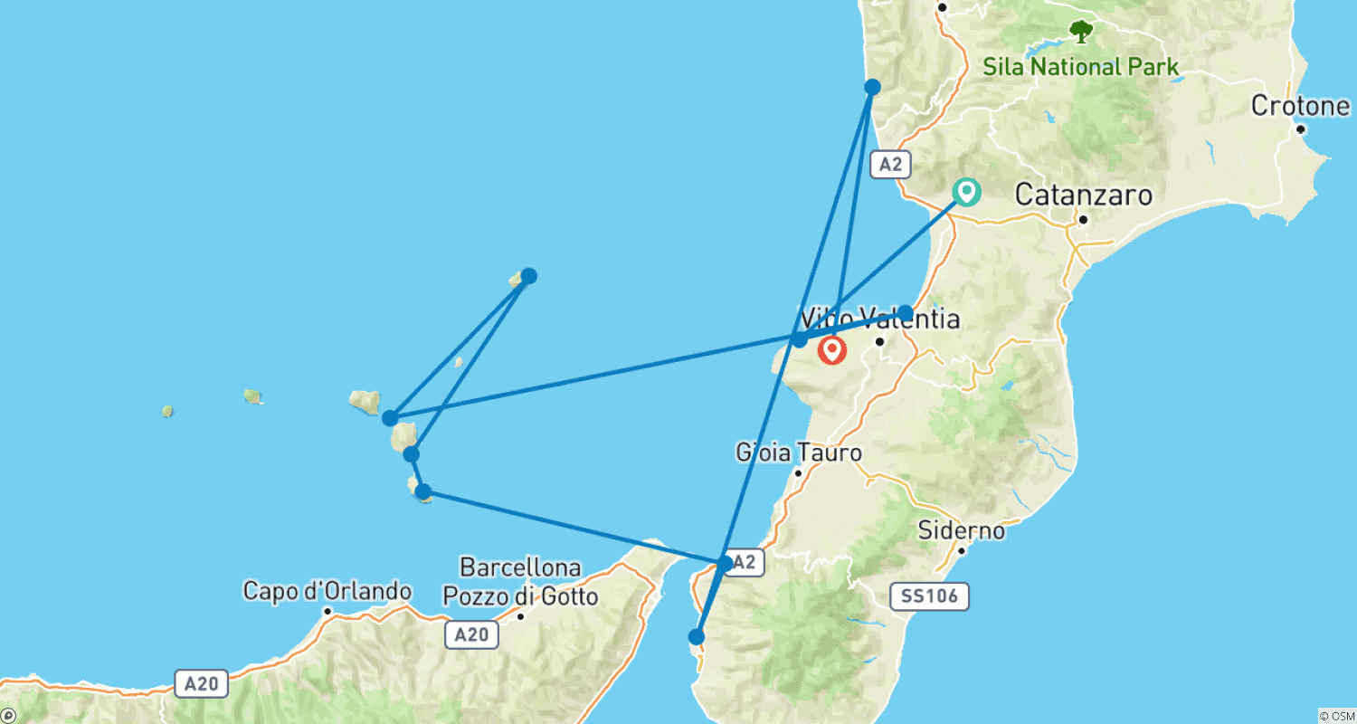 Mapa trasy: Site Tour Calabria