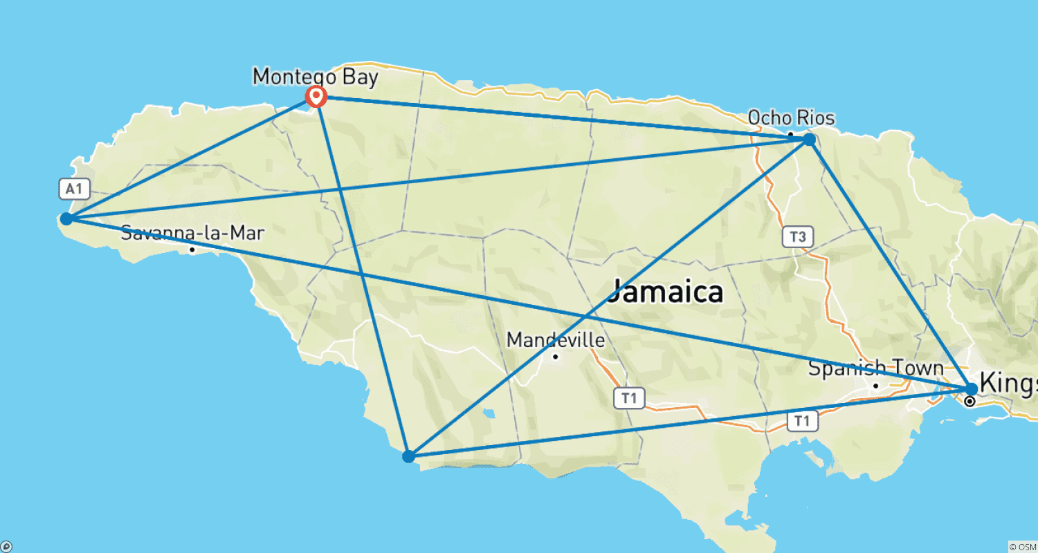خريطة مسار Jamaica Feeling