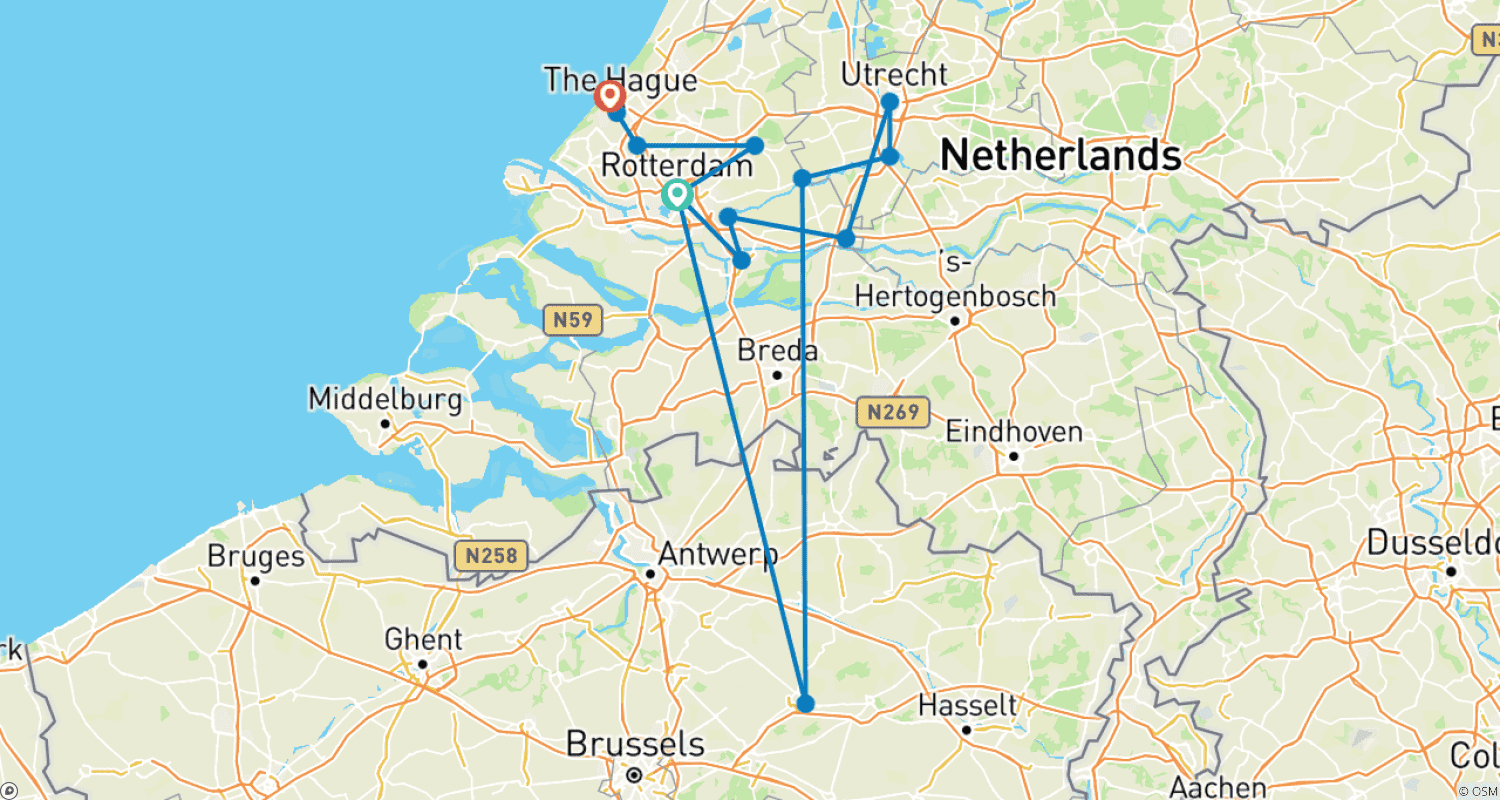 Mapa trasy: MS Normandie - South Holland