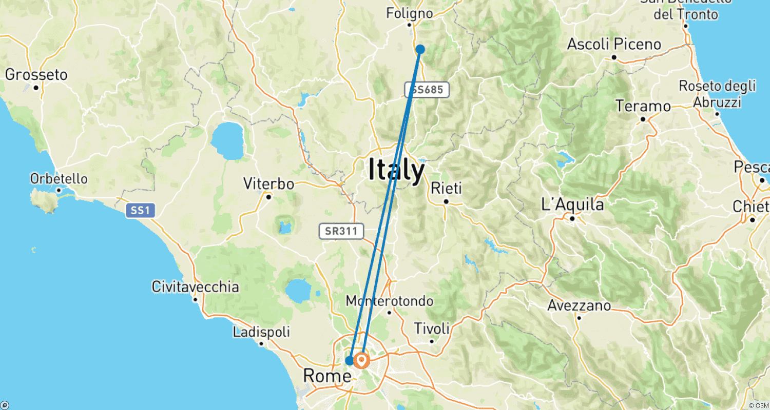 Mapa trasy: Small group tour Enchanting Rome