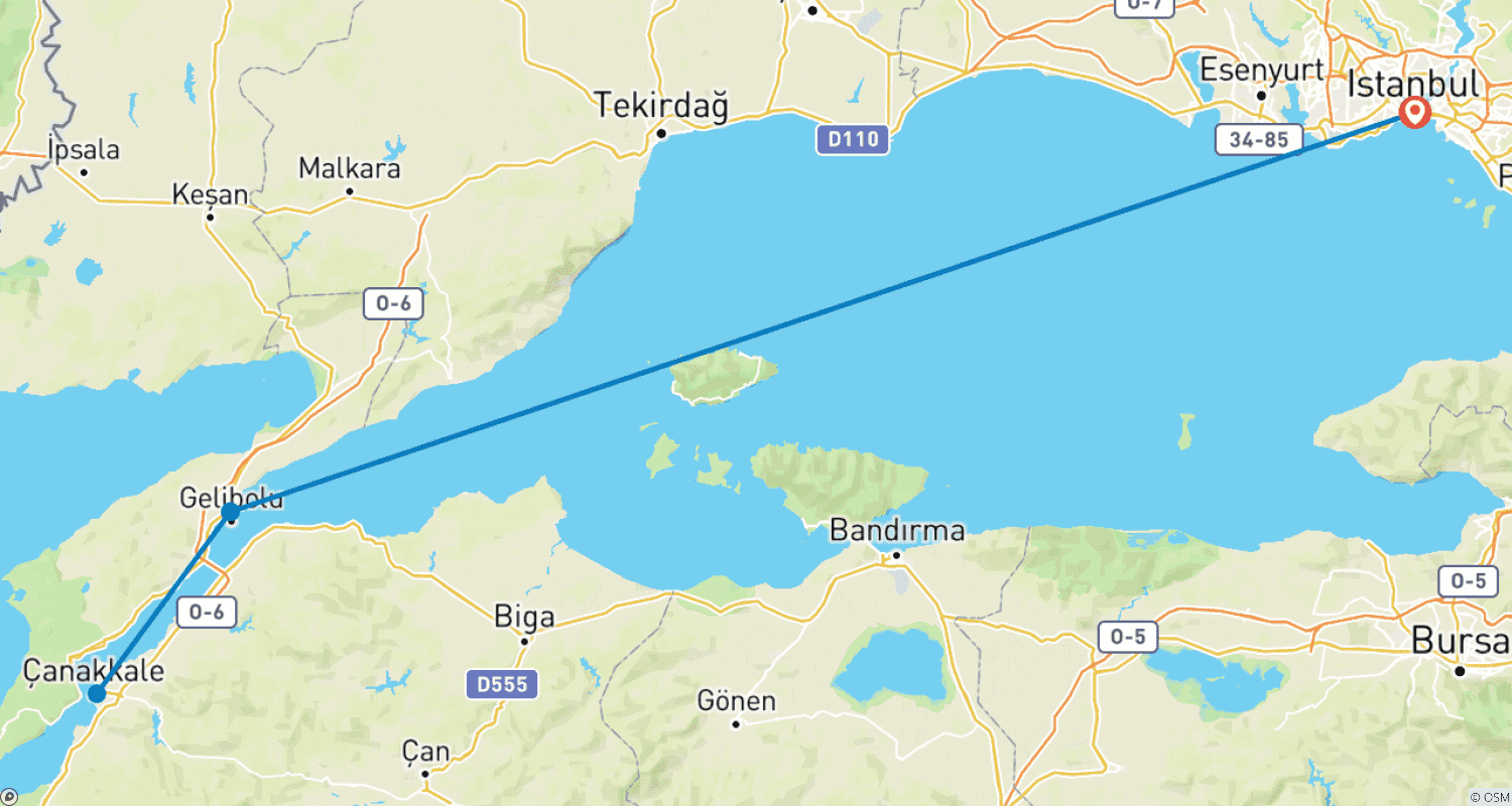 Mapa trasy: DZIEŃ ANZAC - 5 dni