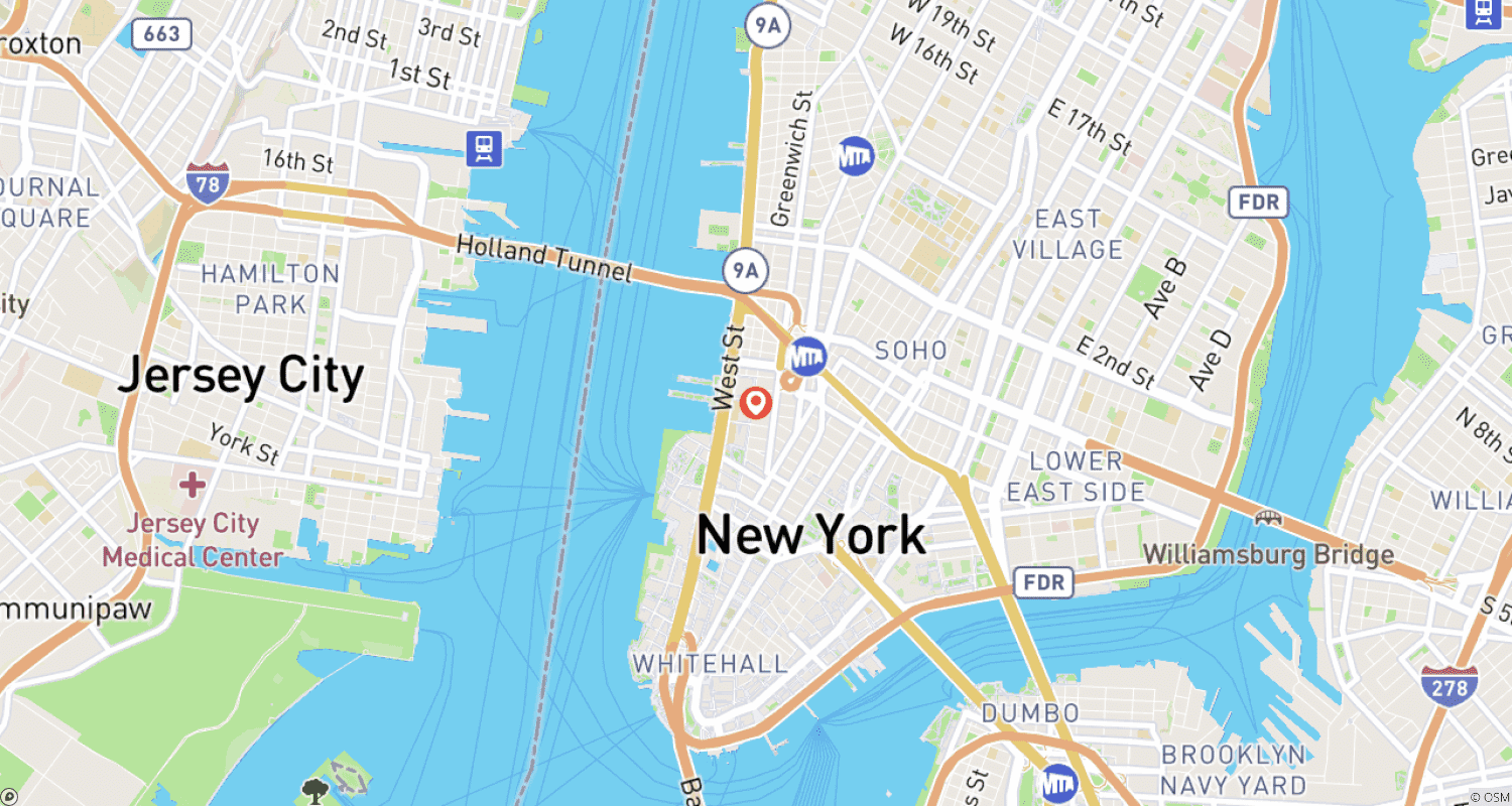 Mapa do percurso de New York for Insiders (7 nights)