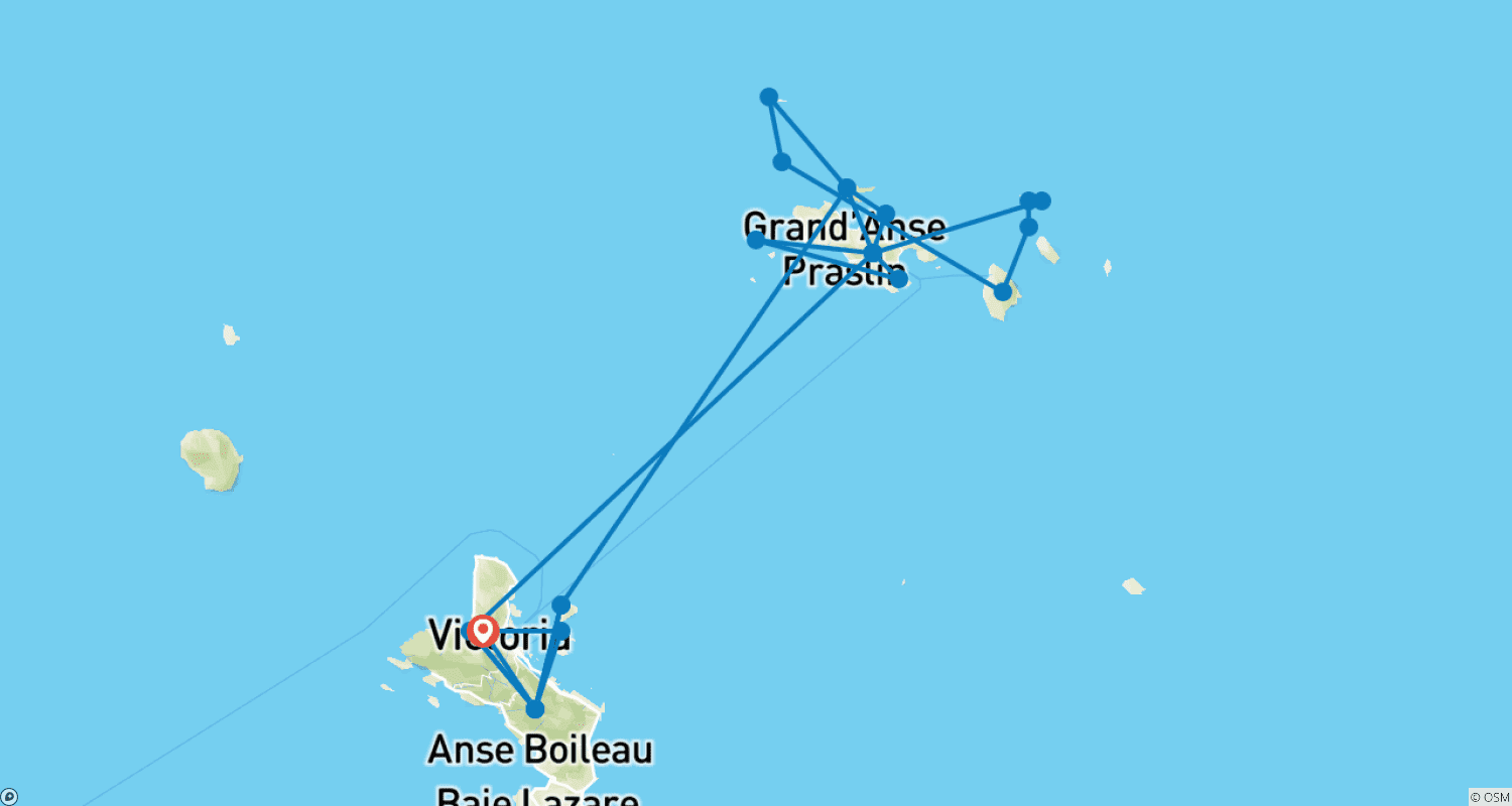 Mapa trasy: Rejs przez raj - S.Y. Sea Star/S.Y. Sea Bird
