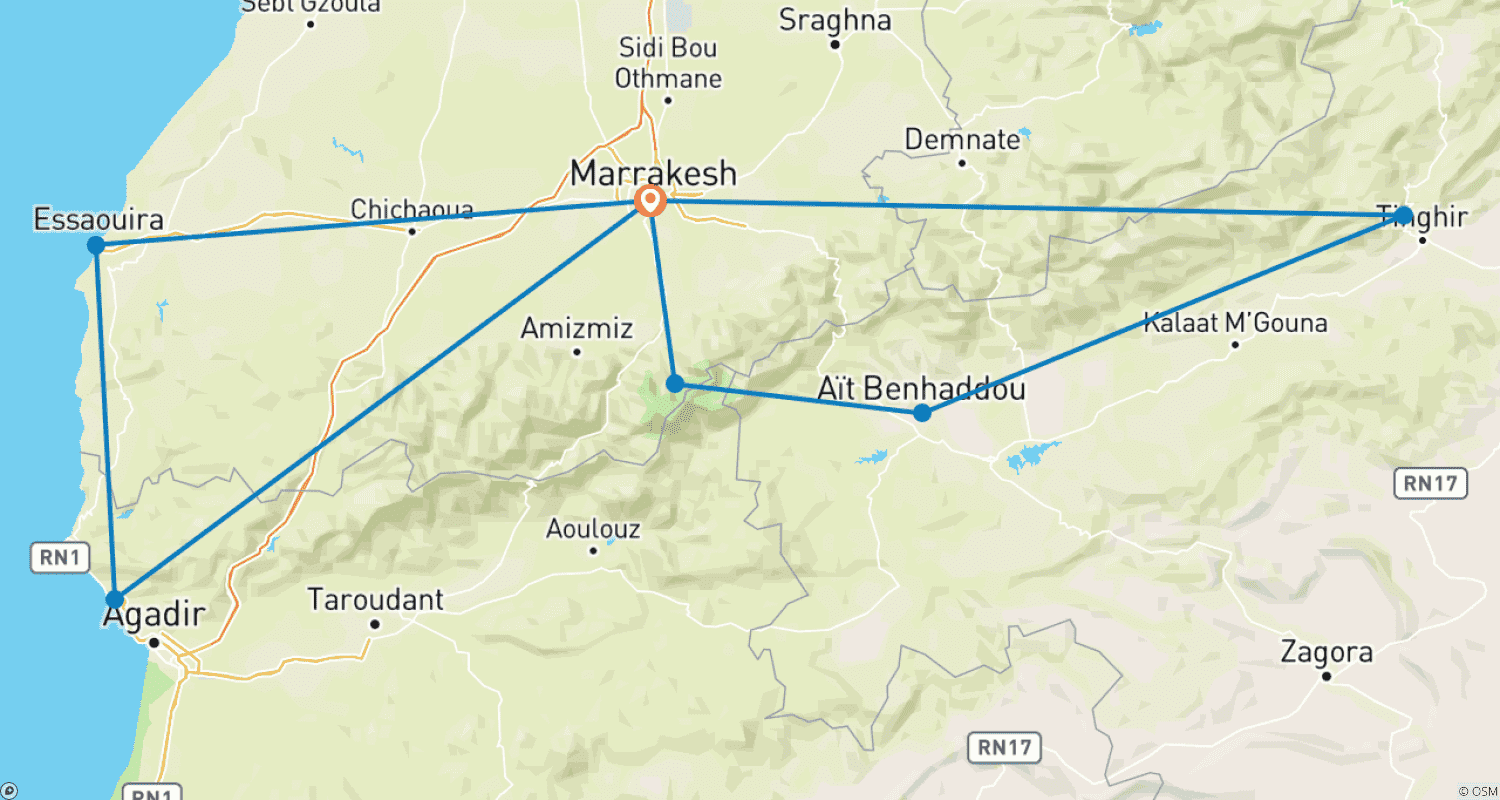 Mapa trasy: Real Morocco