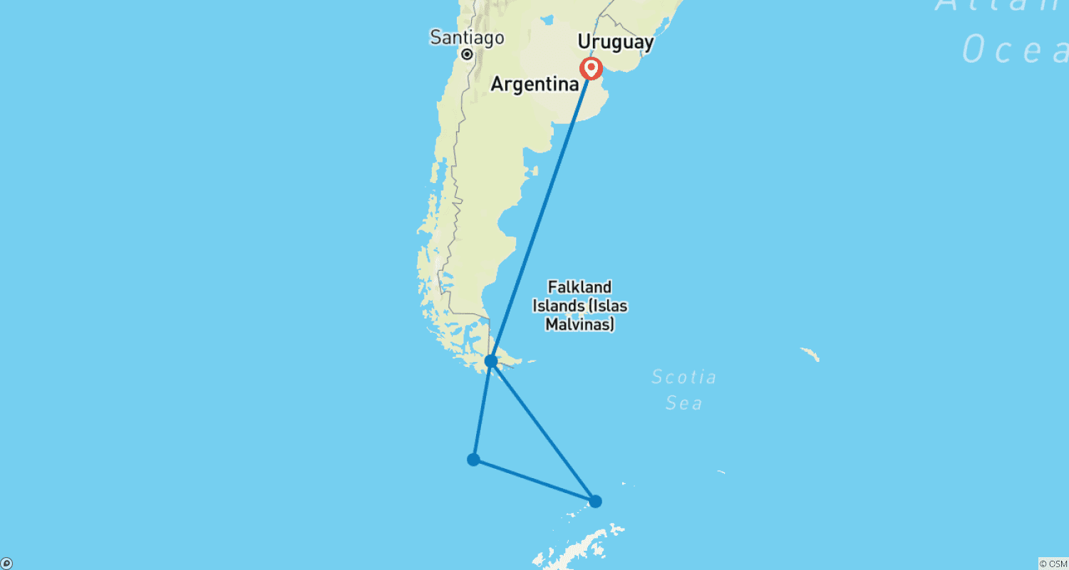 Mapa trasy: Antarctica in Depth 2026|2027-2028
