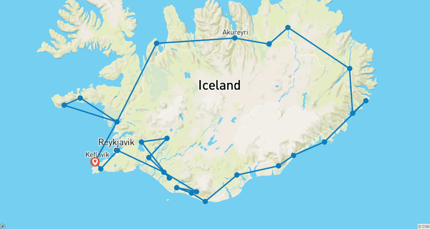خريطة مسار 10 Days Self-drive | In-Depth Iceland Ring Road Tour (Summer)