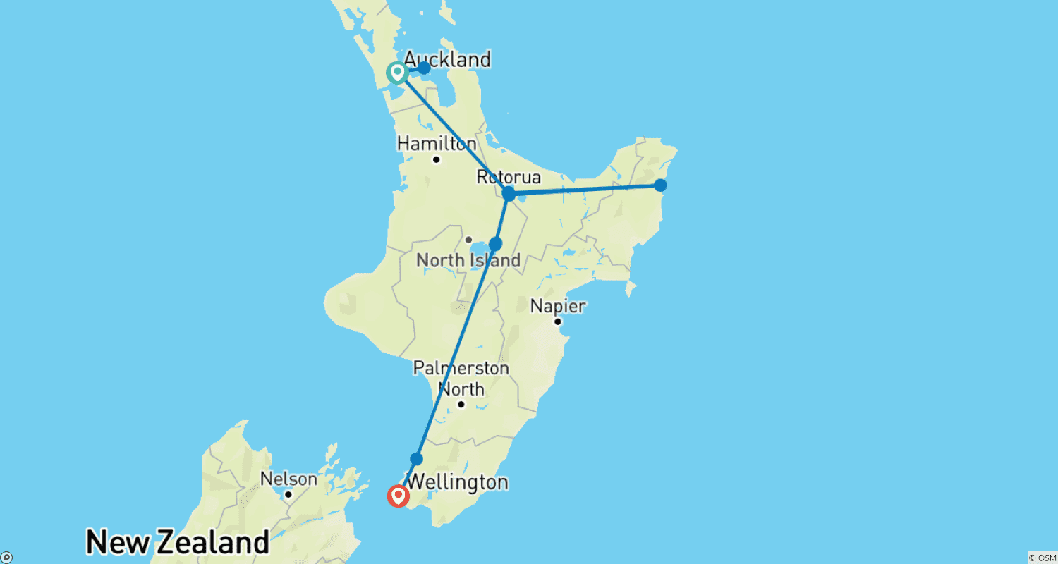 Mapa trasy: Ikoniczna Północ (2024/2025, 7 dni)